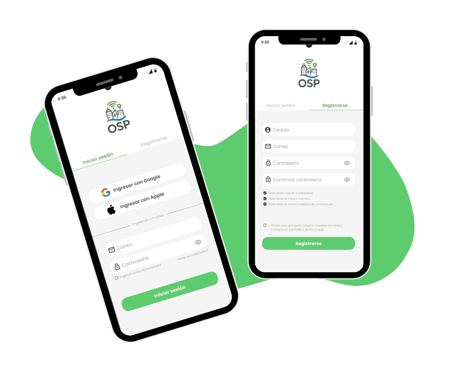 login mockup